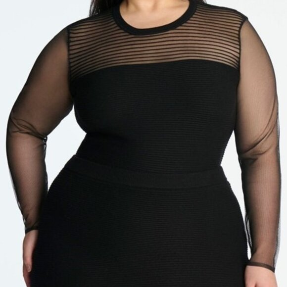 Sheer Sleeve Sweater - Picture 1 of 4